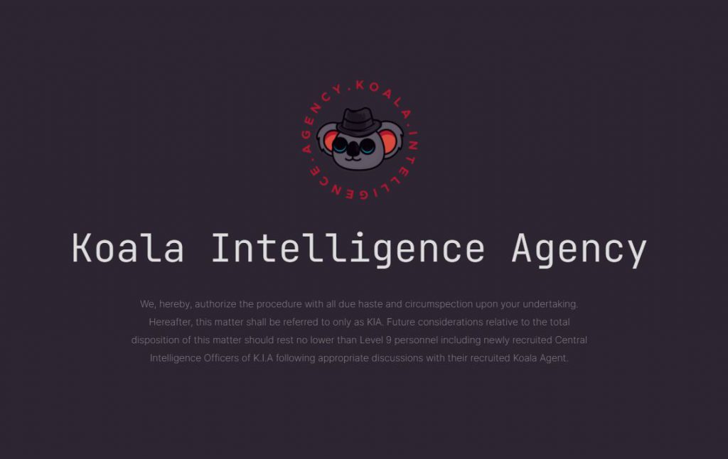 What is Koala Intelligence Agency NFTs