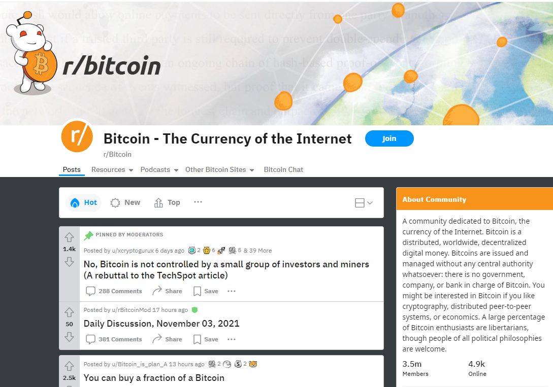 bitcoin reddit forum