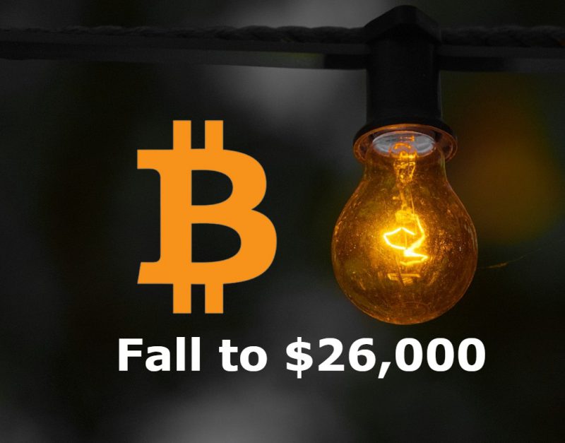bitcoin btc fall to $26000