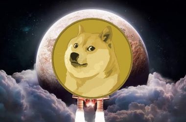 dogecoin to the moon rocket