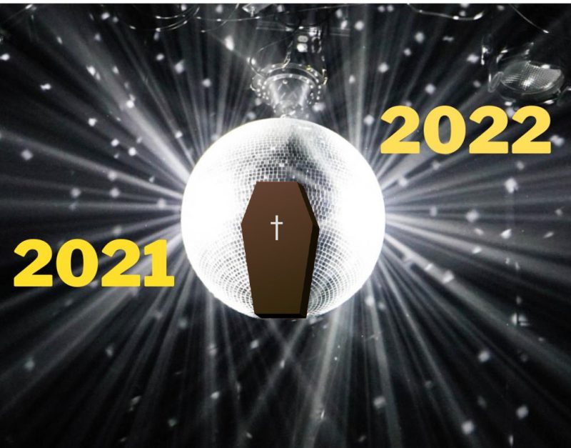 disco ball 2021 2022 death rip coffin