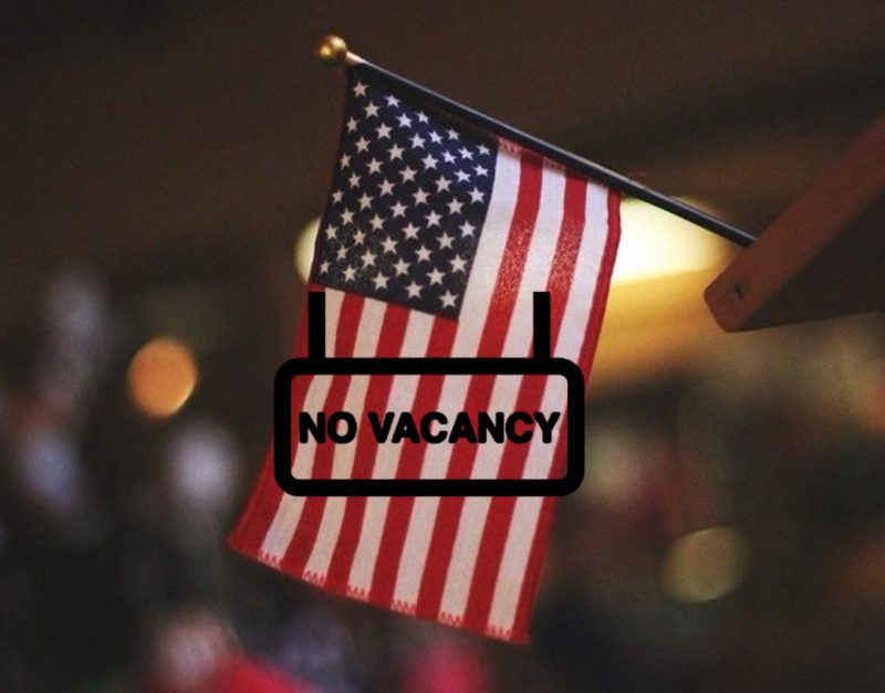 usa flag no vacancy job decline report openings