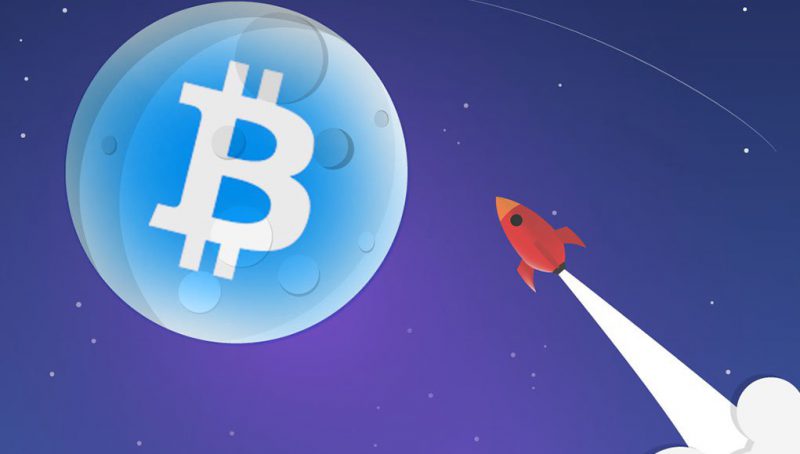 Bitcoin BTC Rocket Moon Bull Run Rally Green