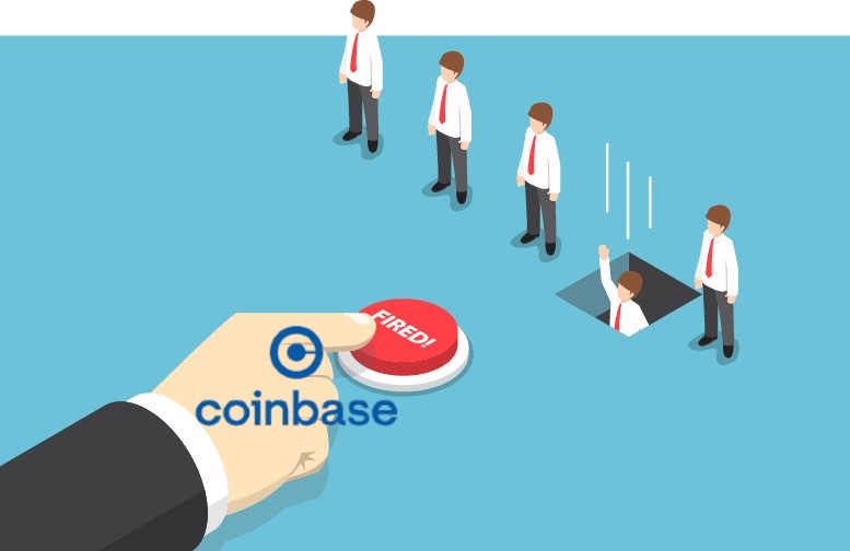 coinbase fires employees staff