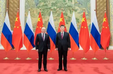 russia china xi putin flags