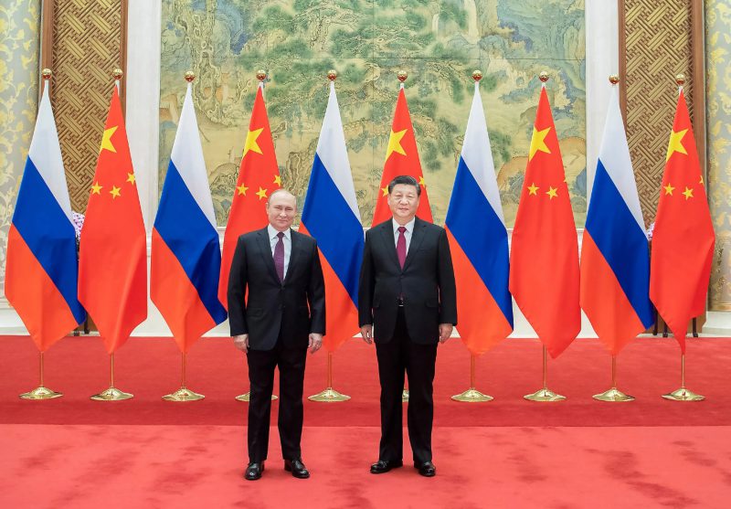 russia china xi putin flags