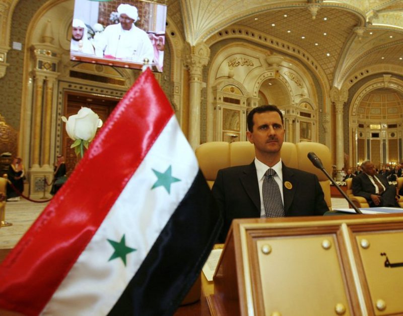 syria president assad flag summit