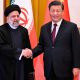 Iran China Flags Leaders Xi Jinping BRICS