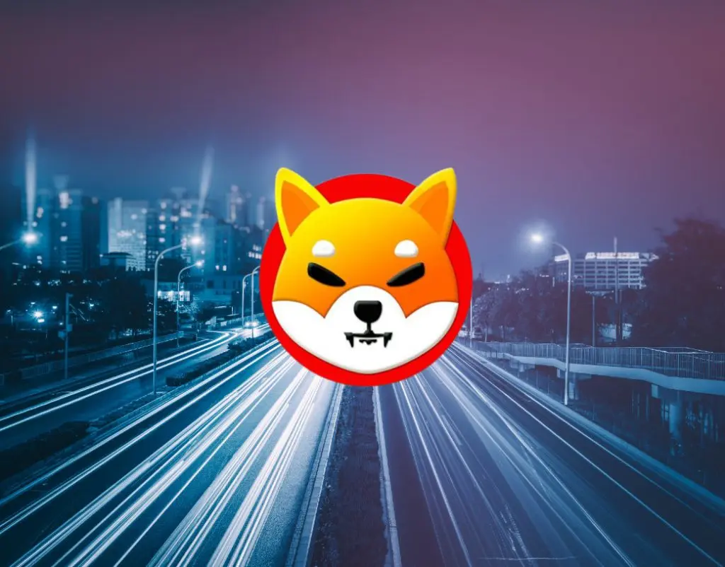 shiba inu shib street bokeh lights