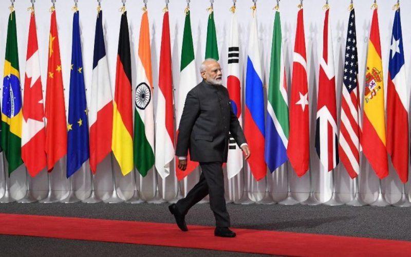 India brics Modi Rupee INR flags G20