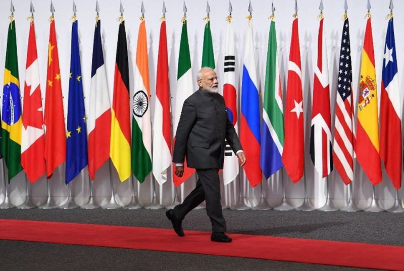 India brics Modi Rupee INR flags G20