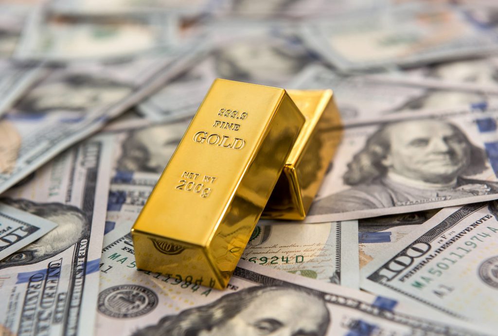 آجرهای طلای دلار آمریکا