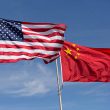 US China flags