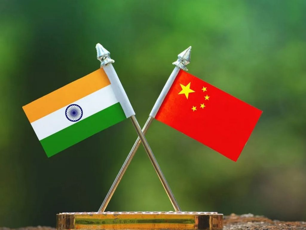 China India BRICS countries flags