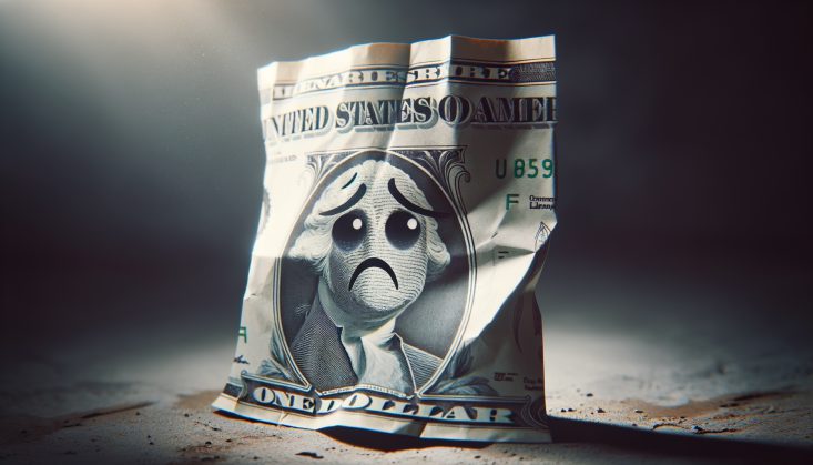 us dollar sad worried