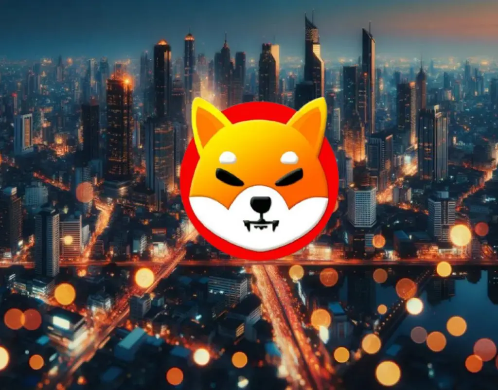 shiba inu bokeh city lights shib