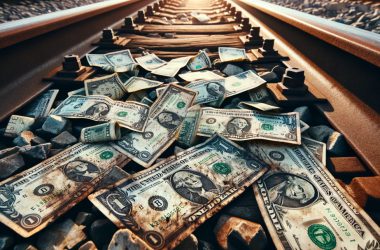 us dollar bills currency usd railway track