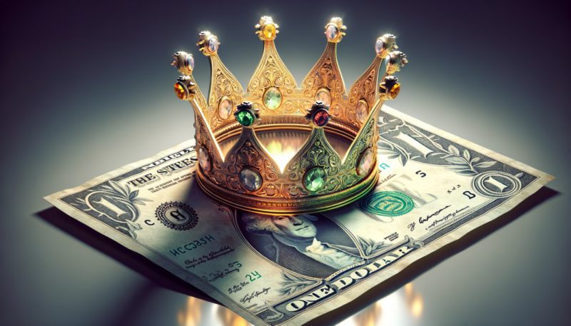 us dollar king crown usd currency bill brics