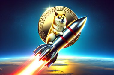Dogecoin on a rocket