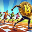 bitcoin btc running race rally relay
