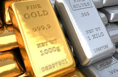 gold and silver bars commodity market investment