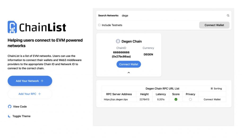 چگونه زنجیره Degen را به MetaMask اضافه کنیم؟