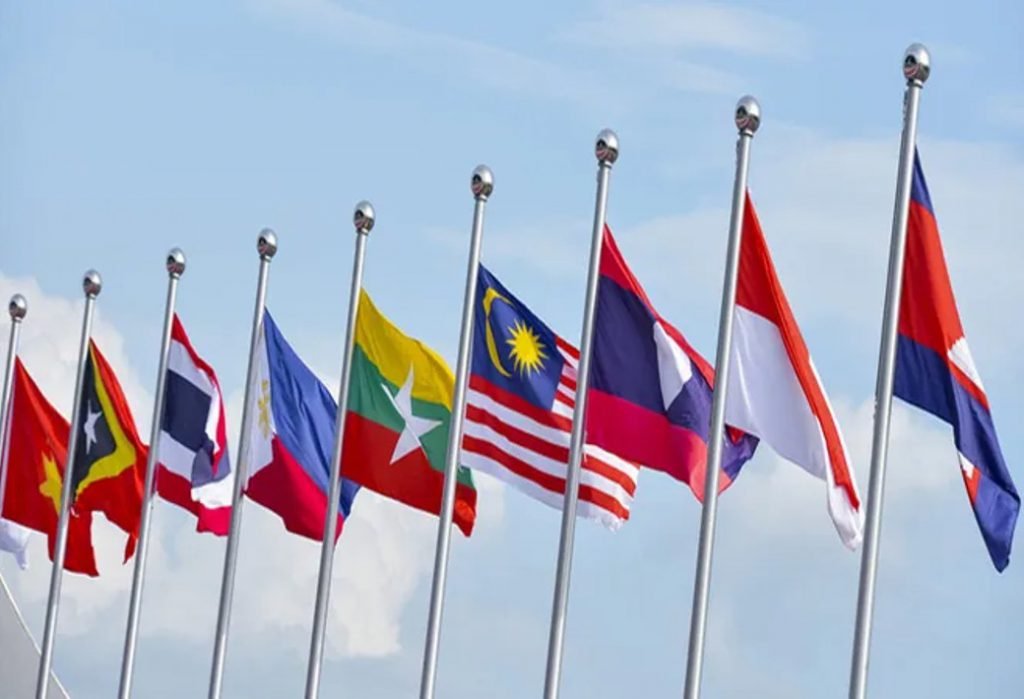 brics asean countries flags