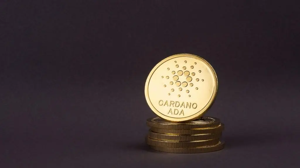 Cardano ADA Coin On Table