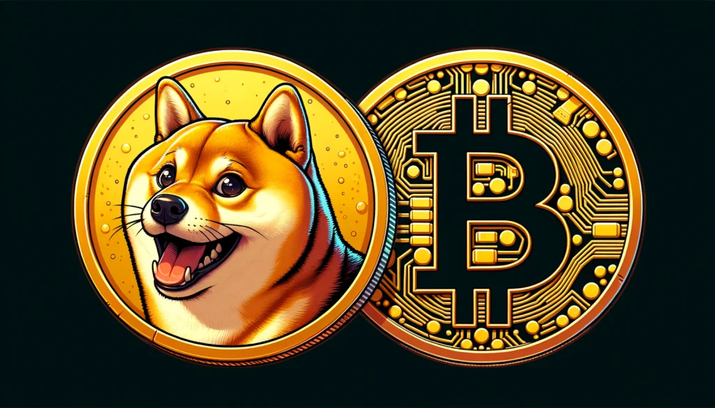 Dogecoin (DOGE) and Bitcoin (BTC) 