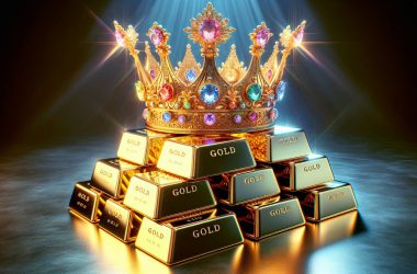 gold bars wearing a crown