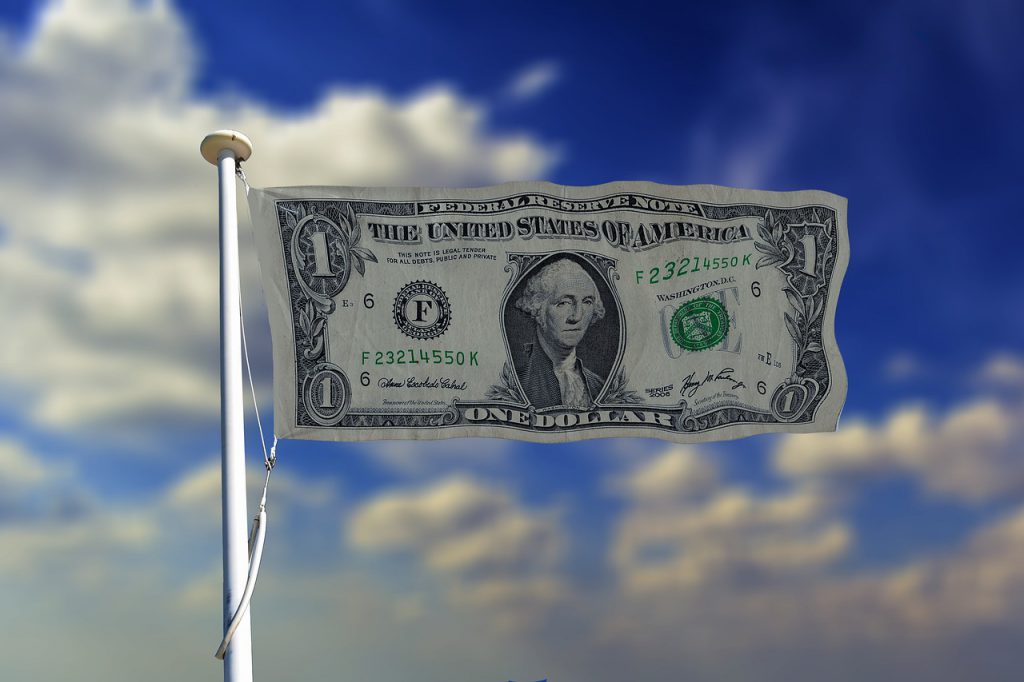پرچم دلار آمریکا ارز USD