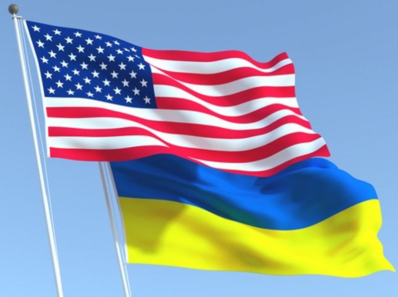 us ukraine flags