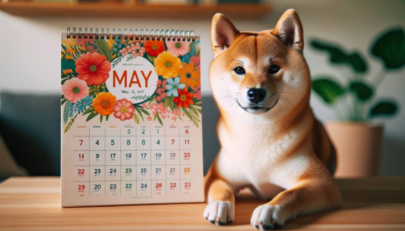 Dogecoin next to may calender