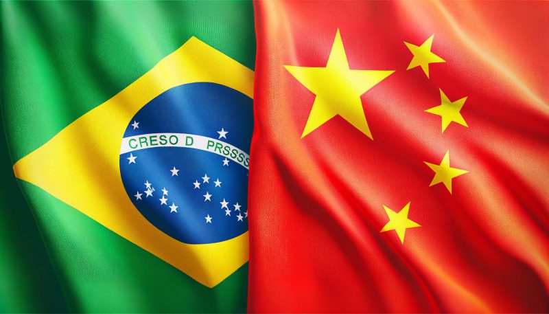 Brazil China Flags