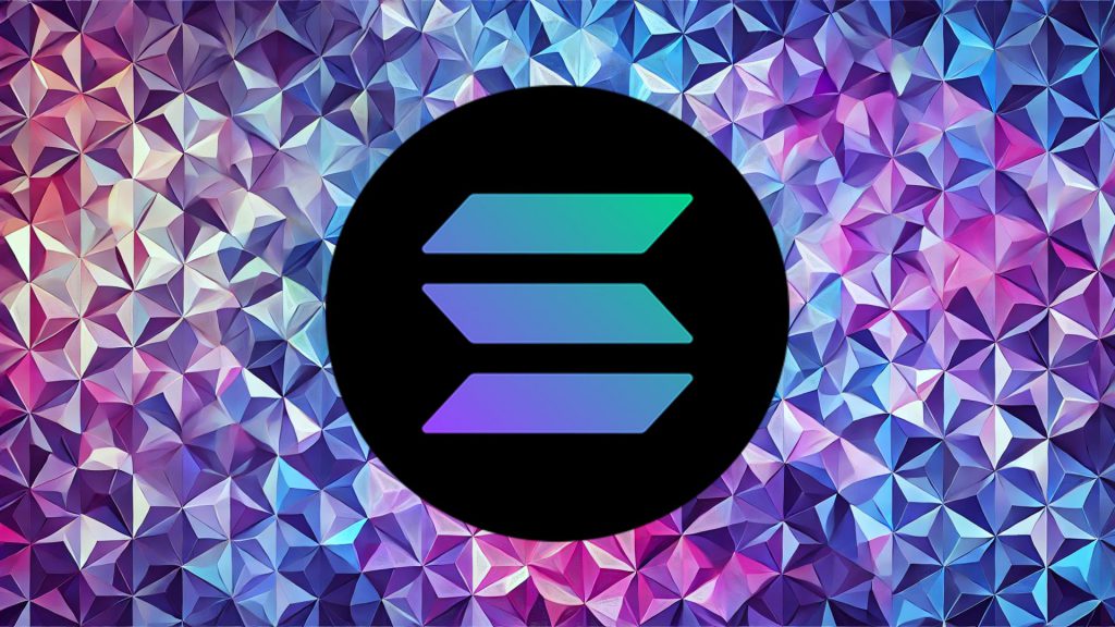 Solana Logo on Geometric Background