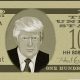 Donald trump on a dollar