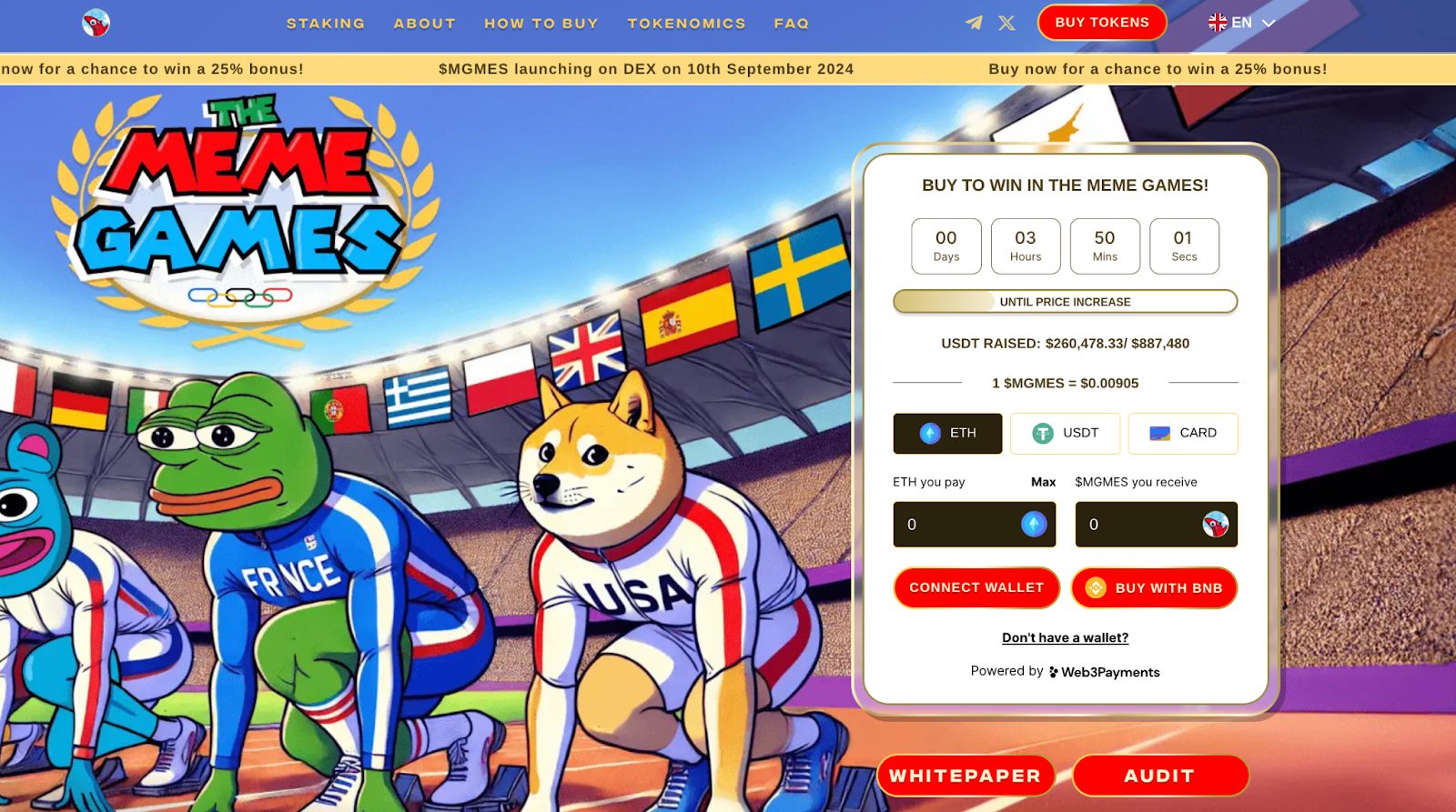 The Meme Games Secures $250K in Presale – Is This Crypto’s Official Paris Olympics Token?