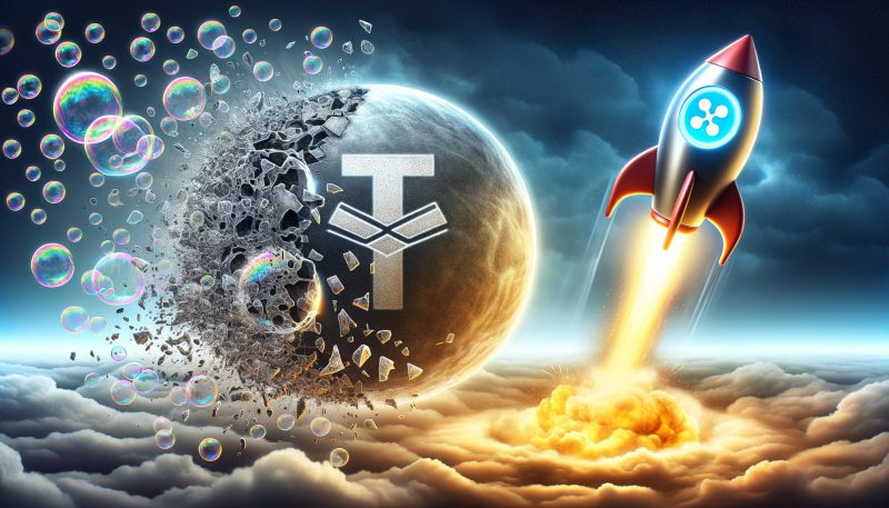 XRP skyrocketting Tether bubble bursts