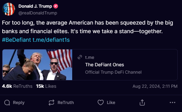 Trump Defiant Ones crypto