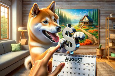 SHIBA INU PLAYING WITH THE DOLLAR SYMBOL