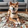 Shiba Inu with lots of money