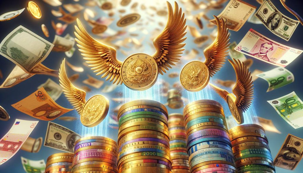 Coins with wings