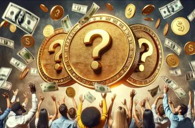 Coins with question marks