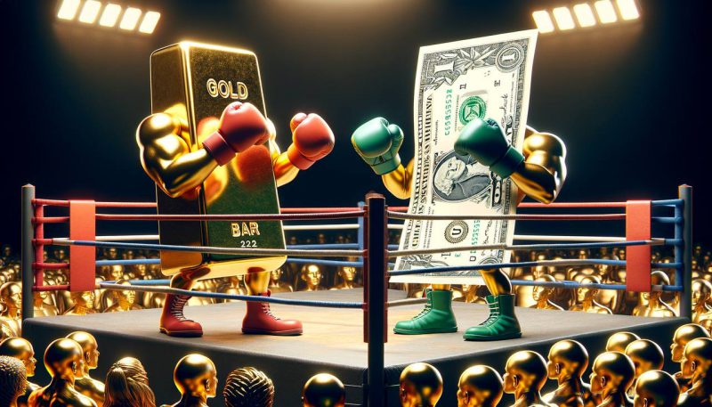 US Dollar and gold fighting