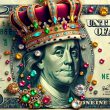 US Dollar depicted as a king