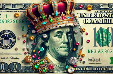 US Dollar depicted as a king