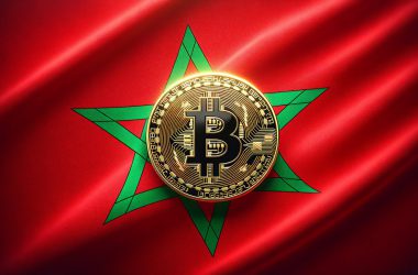 marocco flag with bitcoin