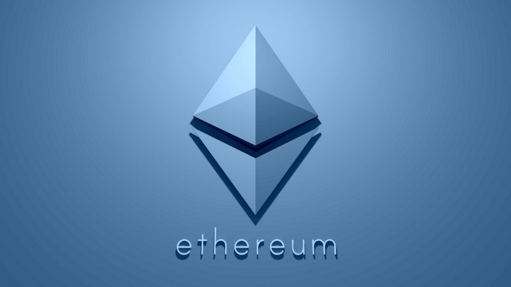 Ethereum Logo Gray Background