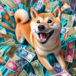 doge swimming in money