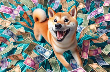 doge swimming in money